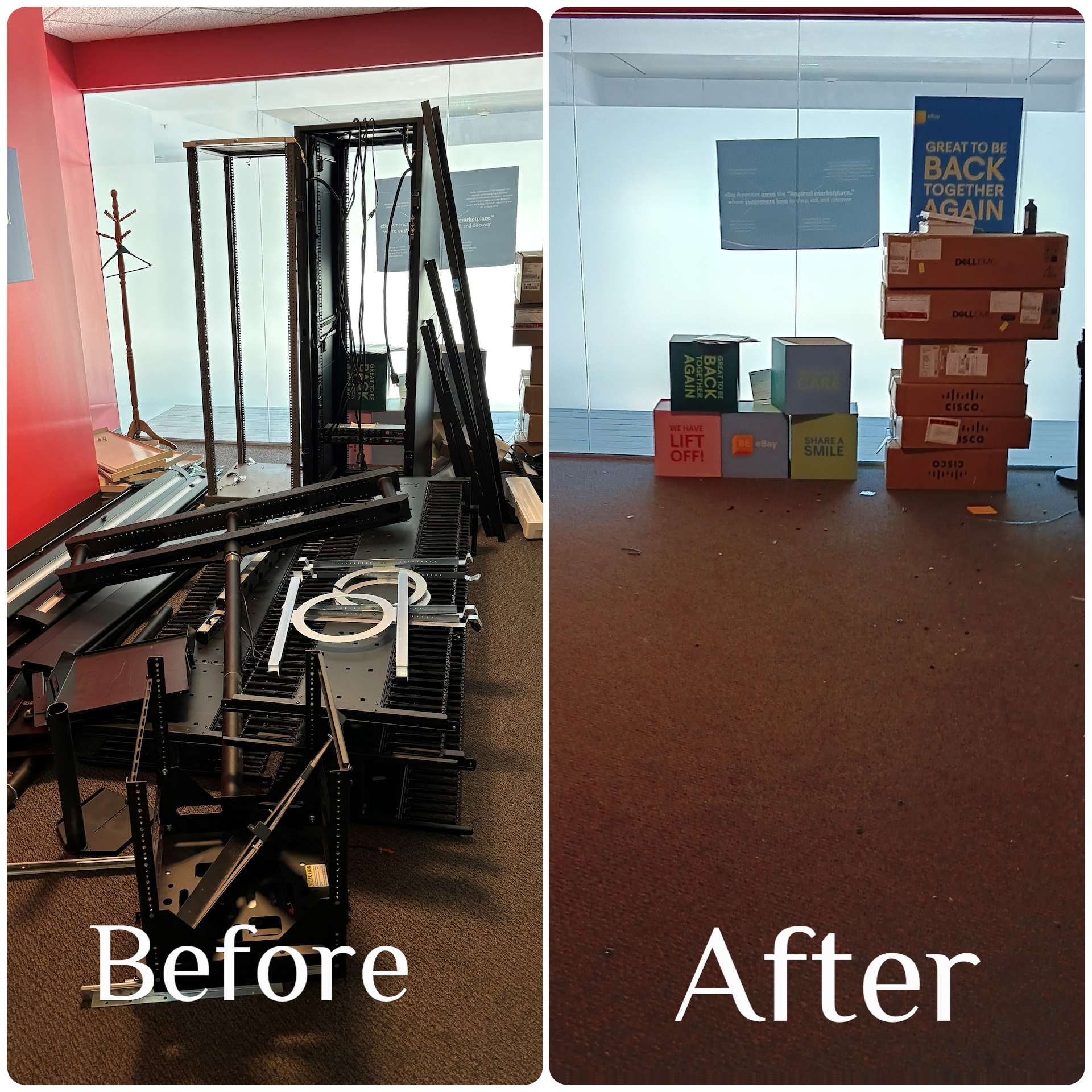 Before and after heavy item removal by Karrion Hauling
